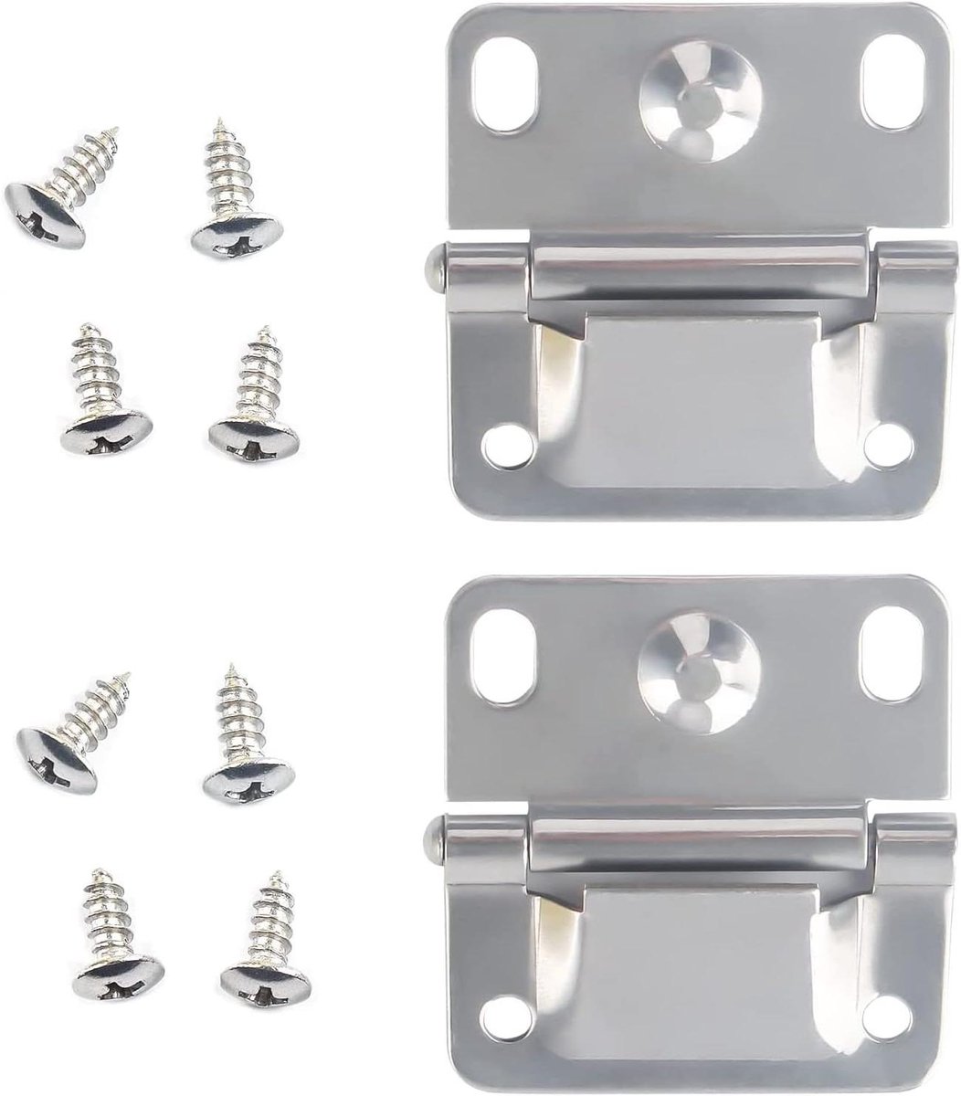 Koeler Scharnier - Vervangende Scharnieren Koelbox - Koeler Repareren - Roestvrij Staal - 2 x 2.1 inch - Zilver
