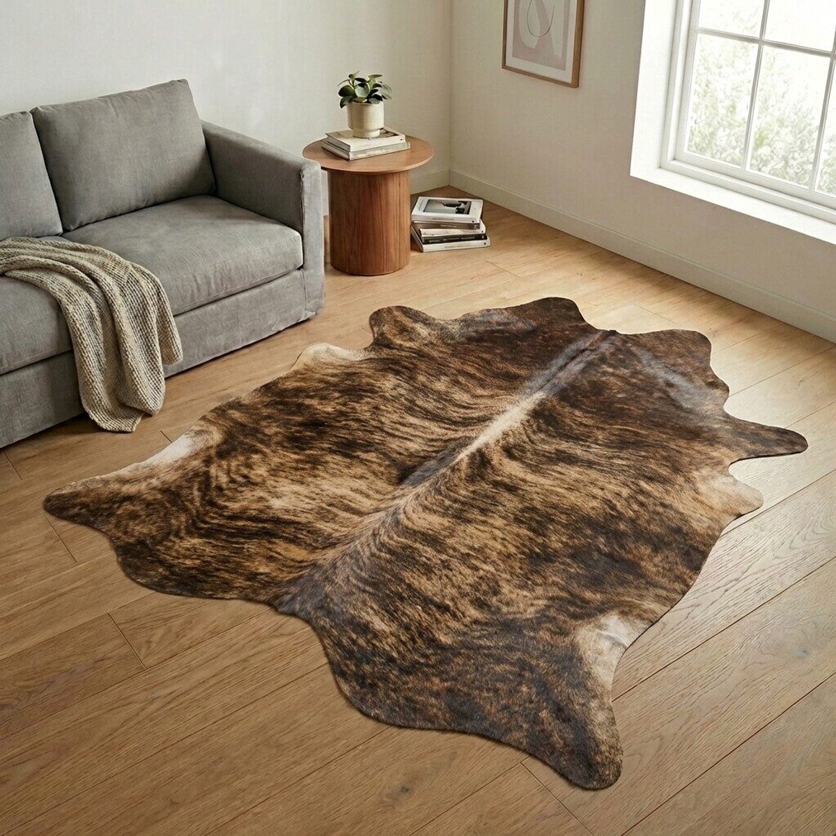 Koeienhuid Vloerkleed XXL (Extra Groot) - Effen-solid - 230 x 208 cm - Koeienkleed / Koeienvel / Dierenvel / Dierenhuid / Koehuid Tapijt