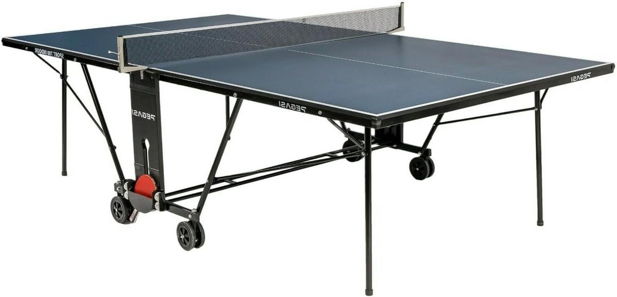 Tafeltennistafel Indoor - Pingpongtafel Sport - Hobby Gebruik - Opklapbaar Met Net - ITTF Wedstrijd Afmeting - Blauw