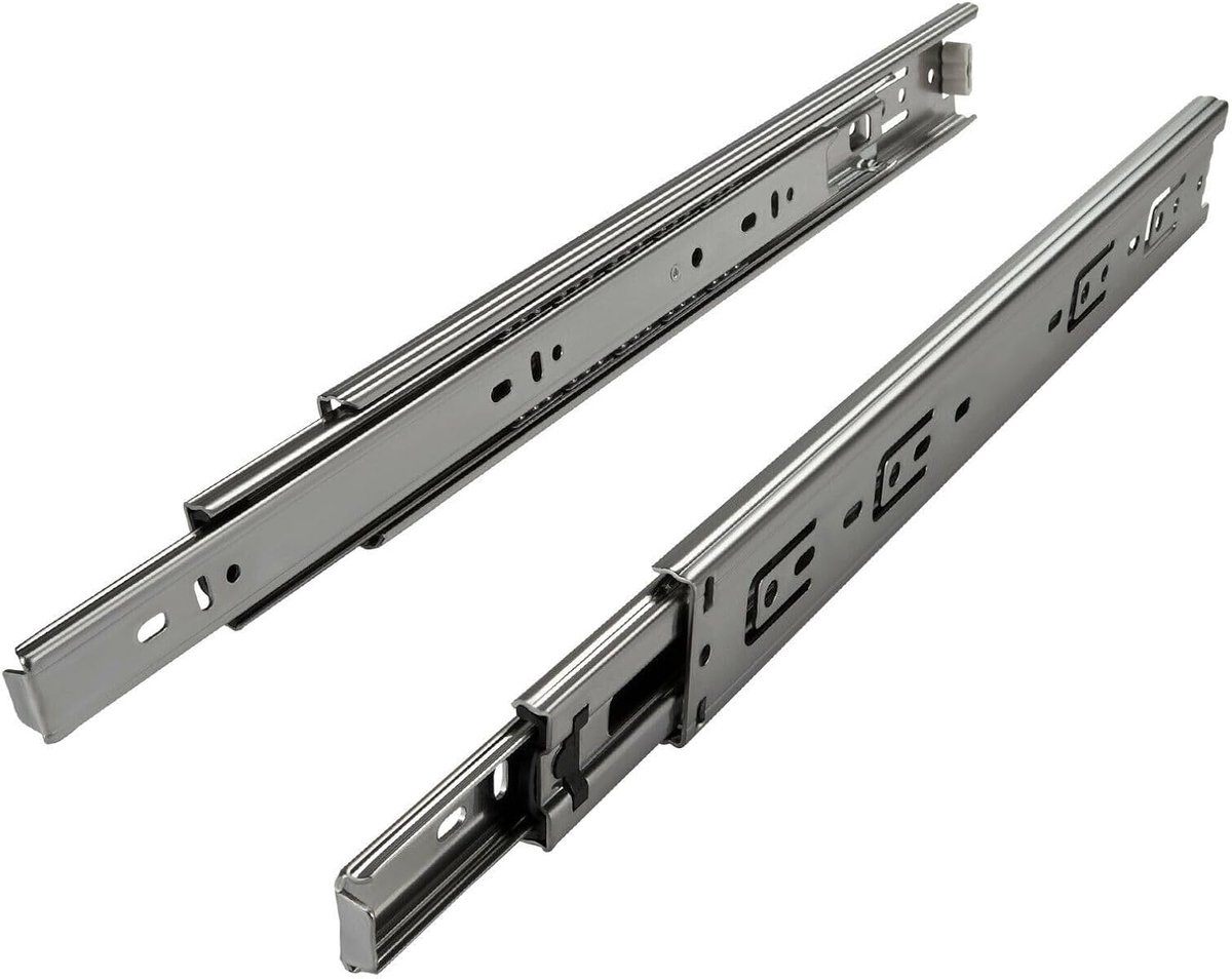1 Paar (2 stuk) Volledig uitschuifbaar Ladegeleider KV1-45-H45-L300-NF Lengte 300 mm Draagkracht 45 kg gegalvaniseerd van SOTECH