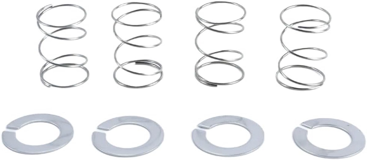 Mixer Veer Ring Set - Keukenmachine Onderdelen - Mixer Stabiliseren - Roestvrij Staal Voedingskwaliteit - 4 stuks - Zilver