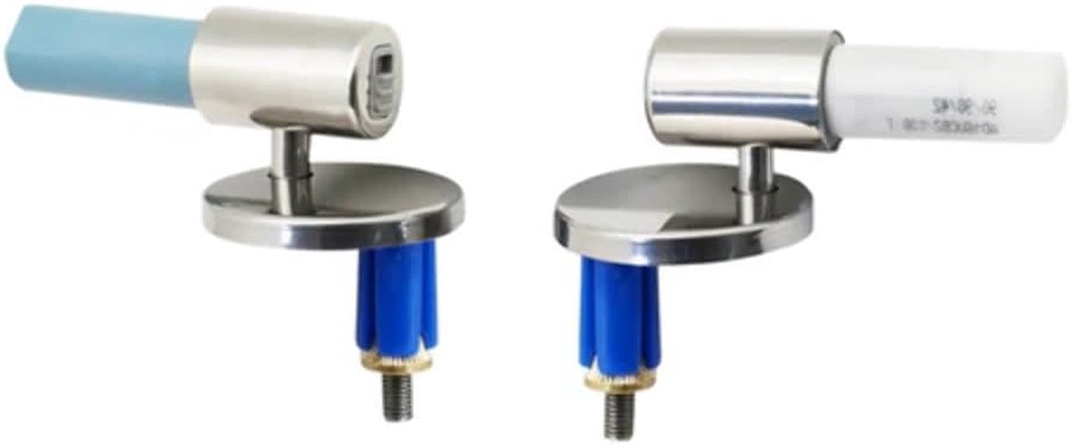 Scharnierset Toiletbril - Bevestigingsset Deksel - Toilet Reparatie - Eenvoudige Montage - 1 Stuks - Wit