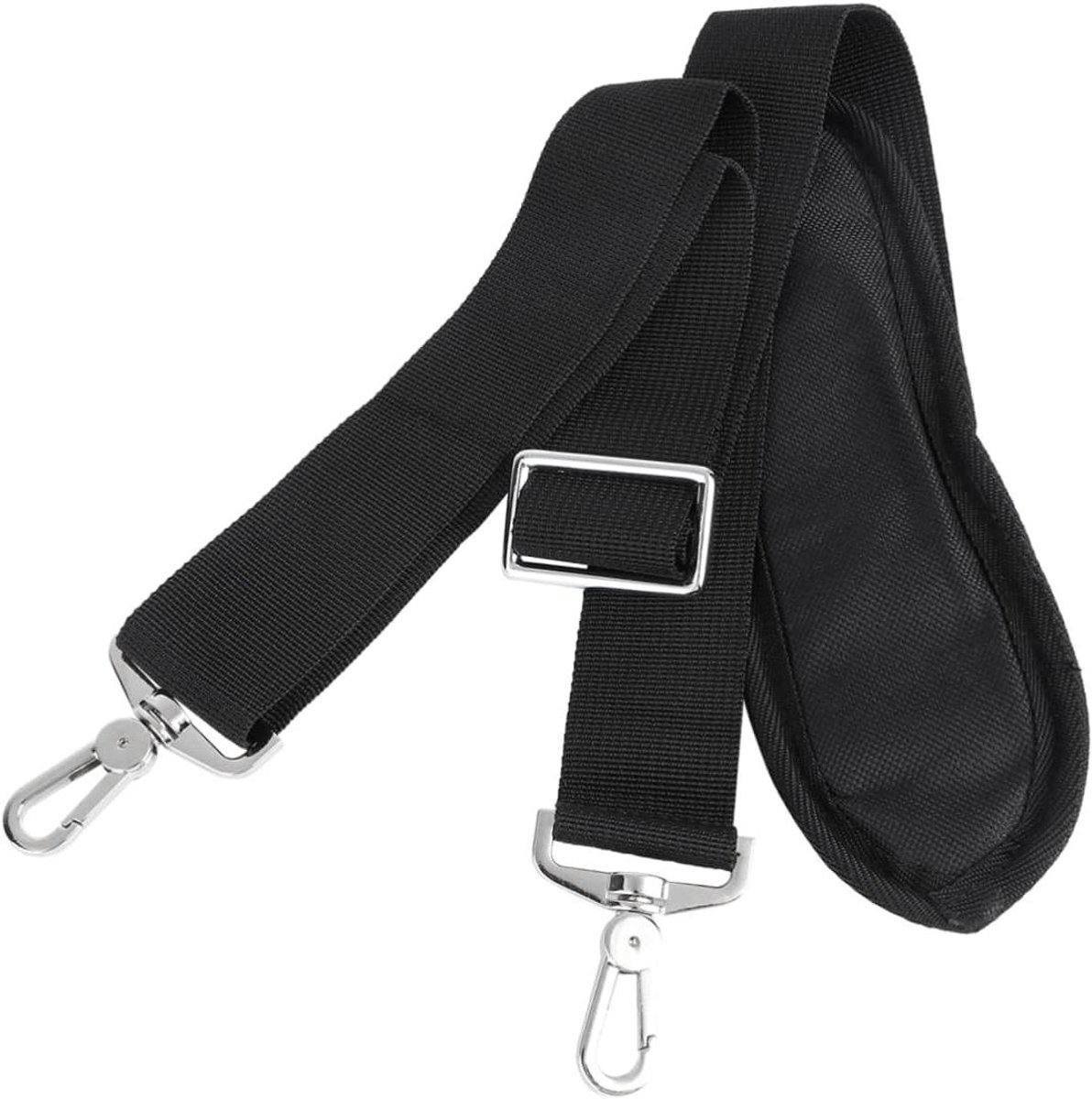 Schouderband Tas - Verstelbare Band - Bagage Dragen - Gepolsterde Band - 150 cm - Zwart