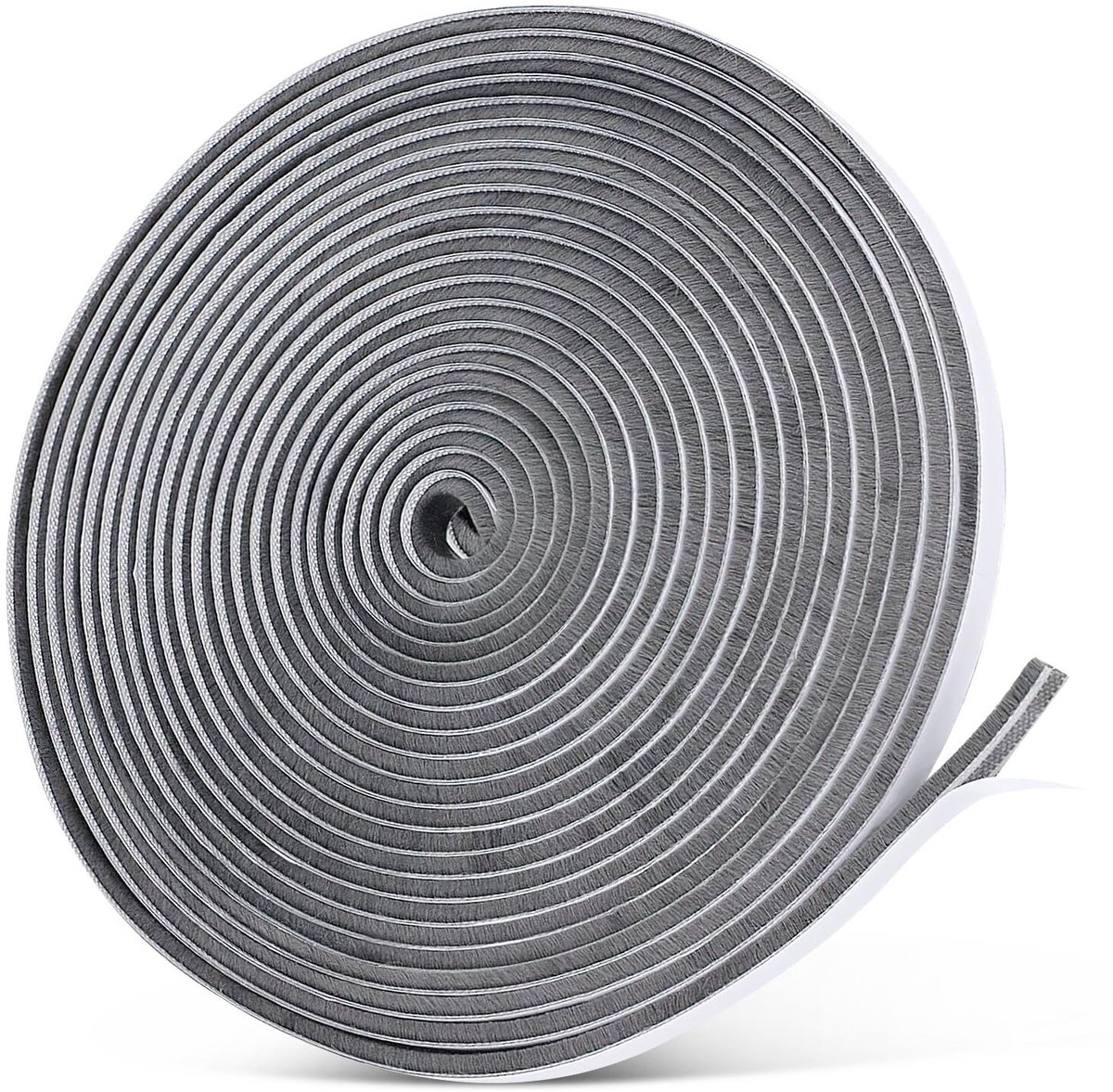 zelfklevend, insectenbescherming, grijs, 9 x 23 mm, 10 m, voor rolgordijnen, borstelafdichtingen, schuifdeuren, afdichtingsborstel, zelfklevend voor ramen, deuren en kasten