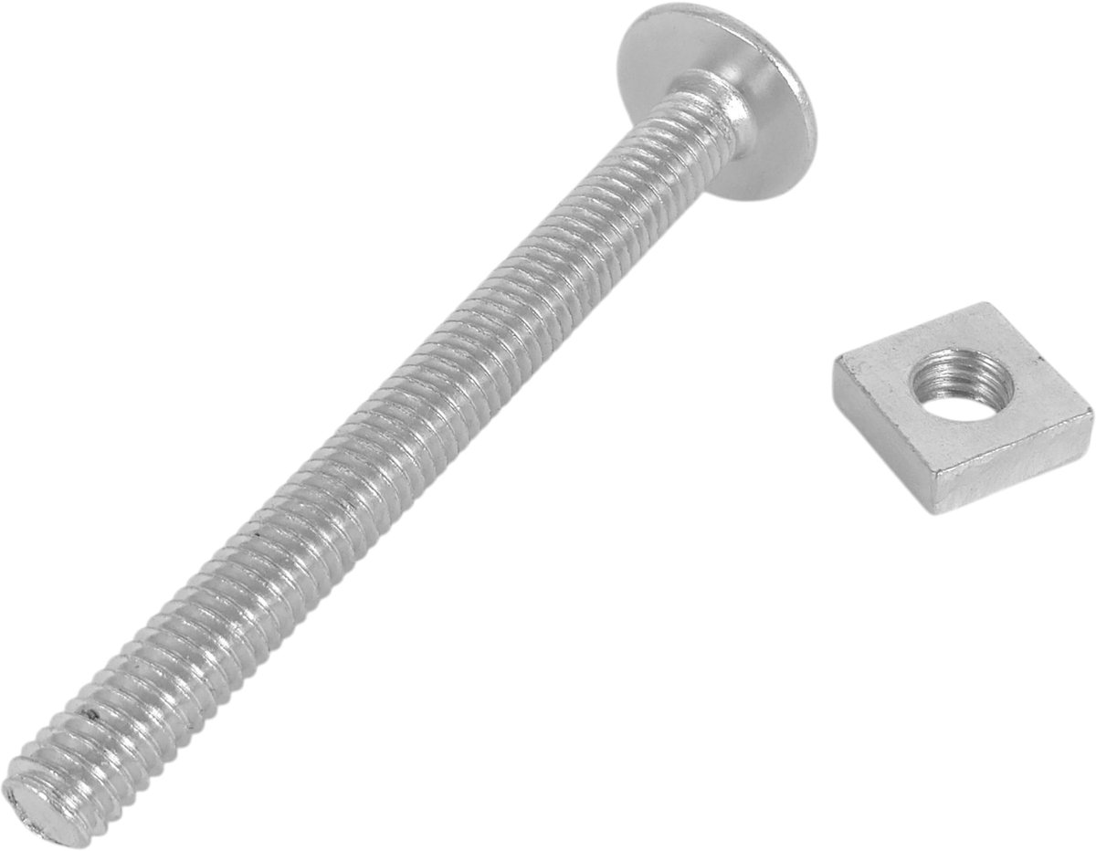 BH02176 (25 stuks) Cross Slotted Truss Head dakbouten met moeren M6 x 60mm - Pack van 25 stuks, verzinkt