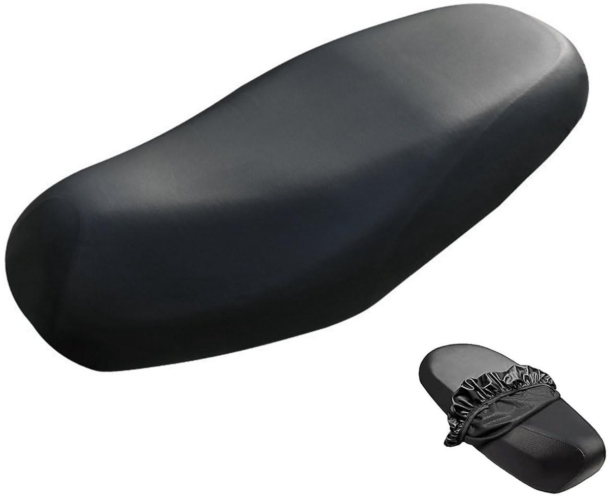 Motorzadelhoes, universeel, waterdicht, PU-doek, motorhoes, geschikt voor motorfiets, scooter, bromfiets, stoelhoes, outdoor, waterdicht, regen, stof, 80 x 60 cm