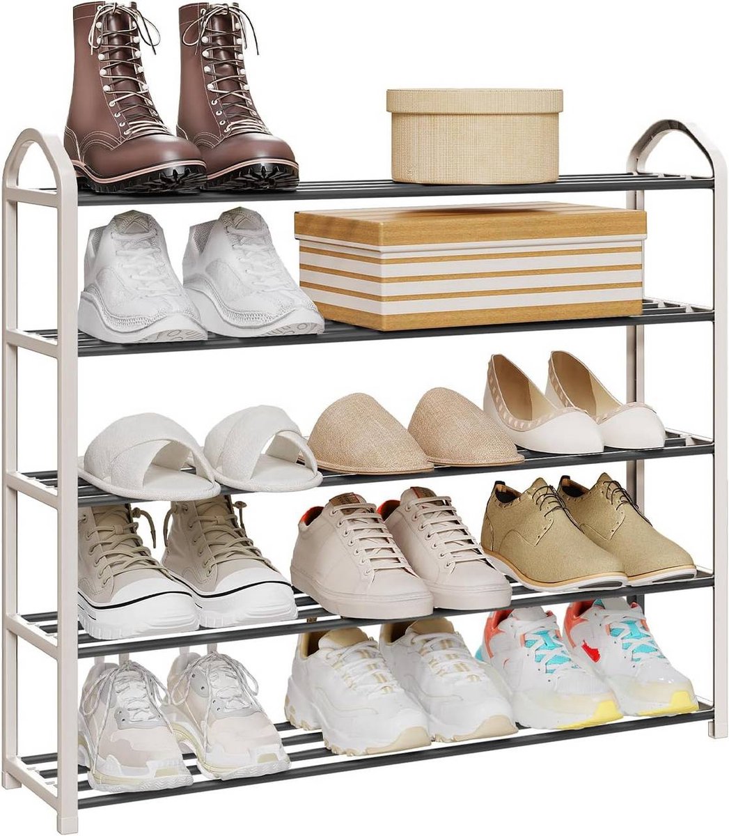 SureDeal® - Schoenrek - Schoenrekstandaard - Lagen - Paar schoenen - Grijs