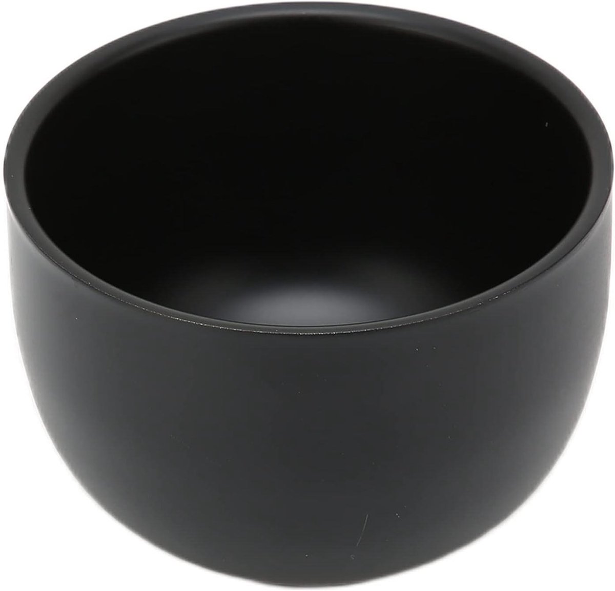 Scheerkom - Scheerzeep Mok - Baard Verzorging - Antislip Basis - 10x6 cm - Zwart
