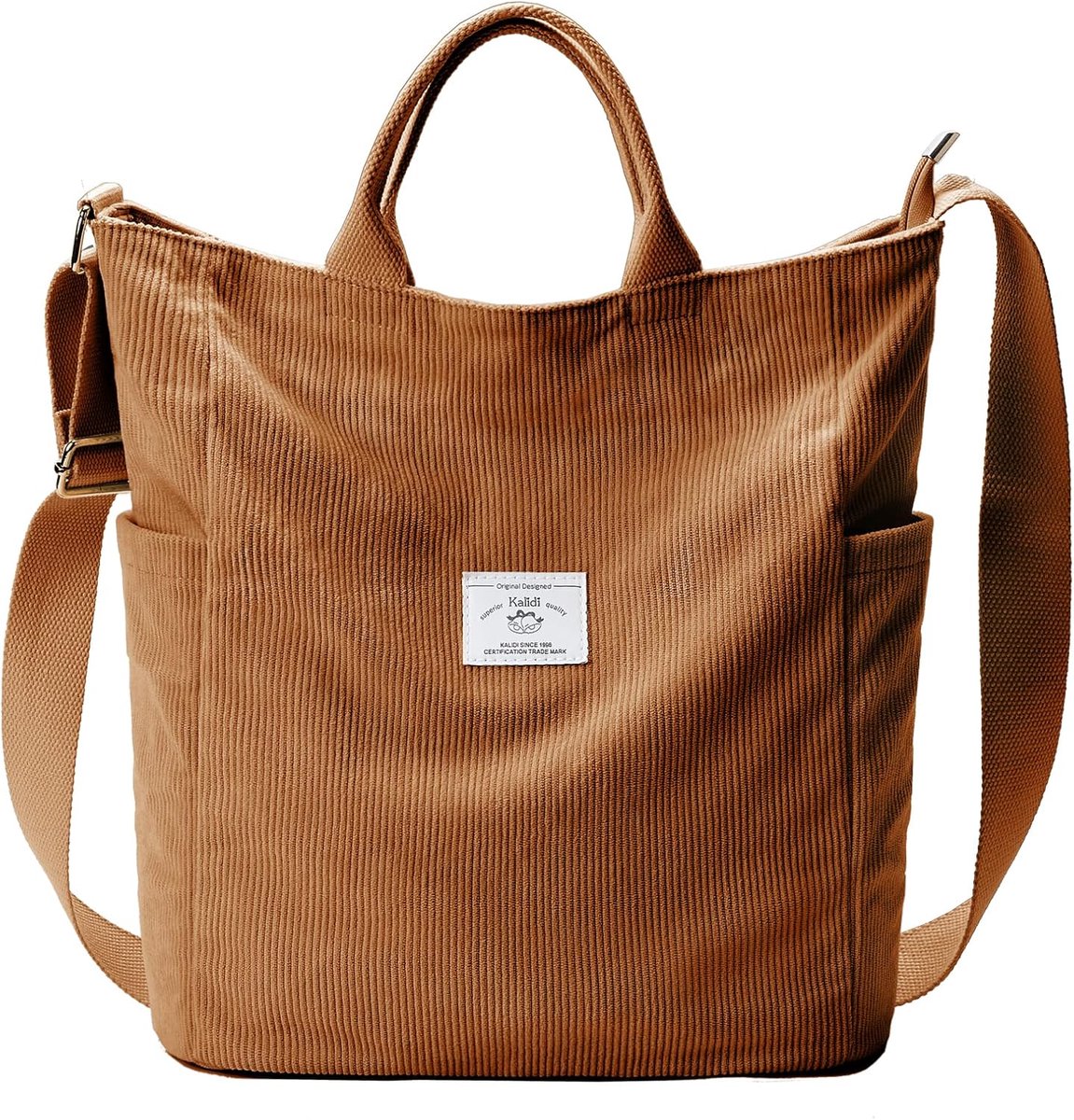 Handtas dames groot - canvas shopper - schoudertas - ideaal voor school en werk - SnelShoppen