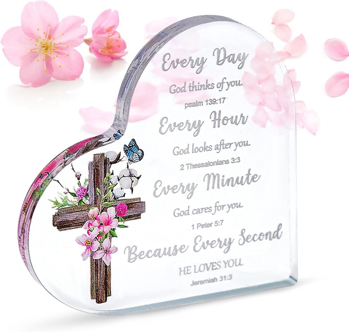 geschenk voor vrouwen Hartvormige acryl plakkaat Decoratie Decoratieve ornamenten Gepersonaliseerde geschenken Inspirerende geschenken voor vrouwen Verjaardag Moederdag Afstuderen Huwelijk