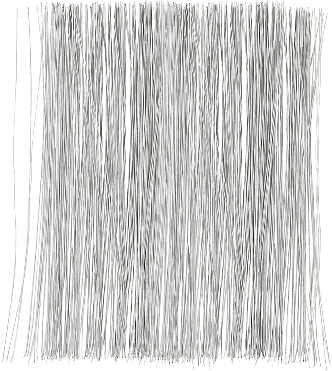 Draad | 40 cm witte bloemstelen | Bloemisterijbenodigdheden | Accessoires voor bloemschikken | Flexibele knutseldraad voor handgemaakte bloemstelen en bloemarrangementen