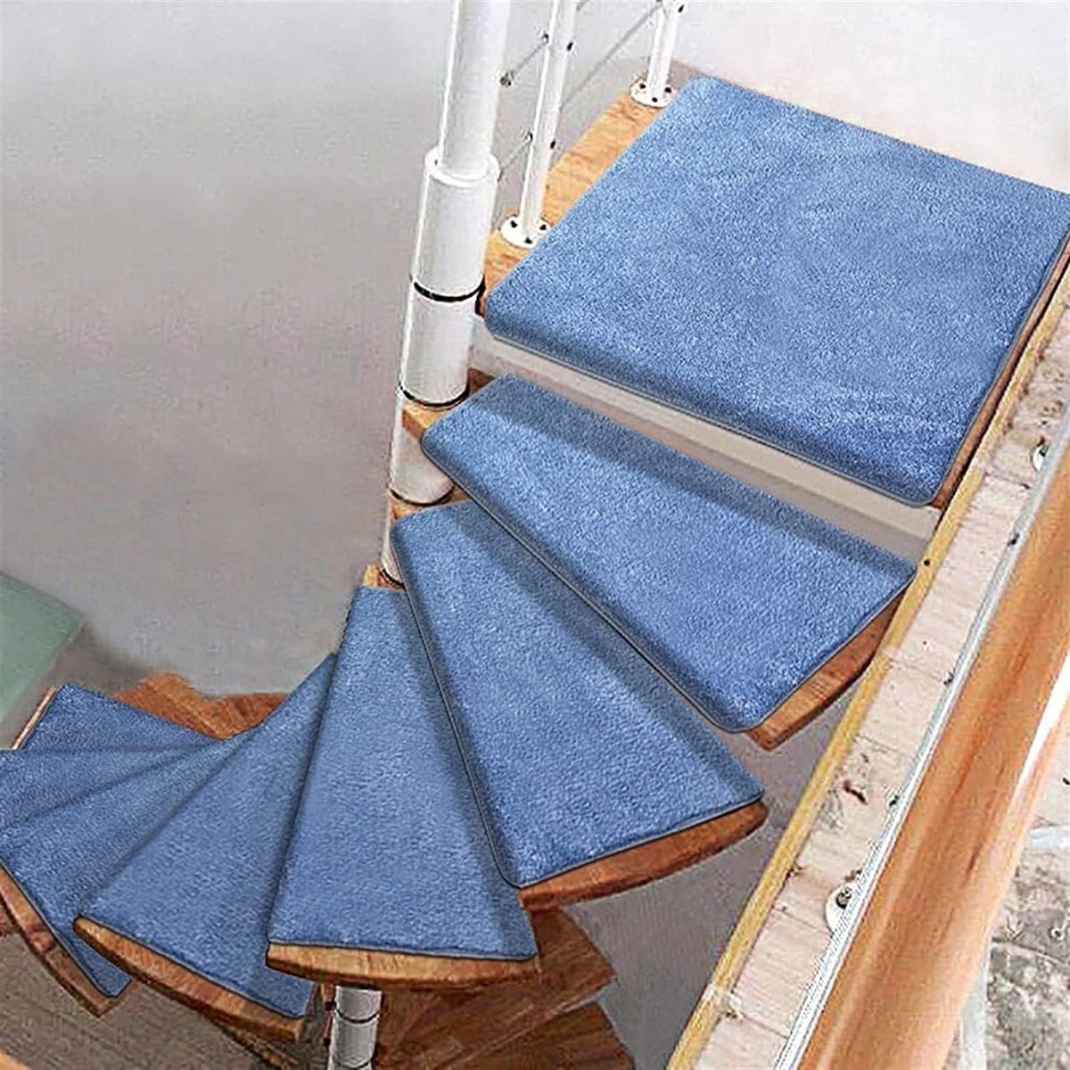 Trapmatten - Traptredehoezen - Veilig Traplopen - Antislip Textuur - 1 Stuks - Blauw