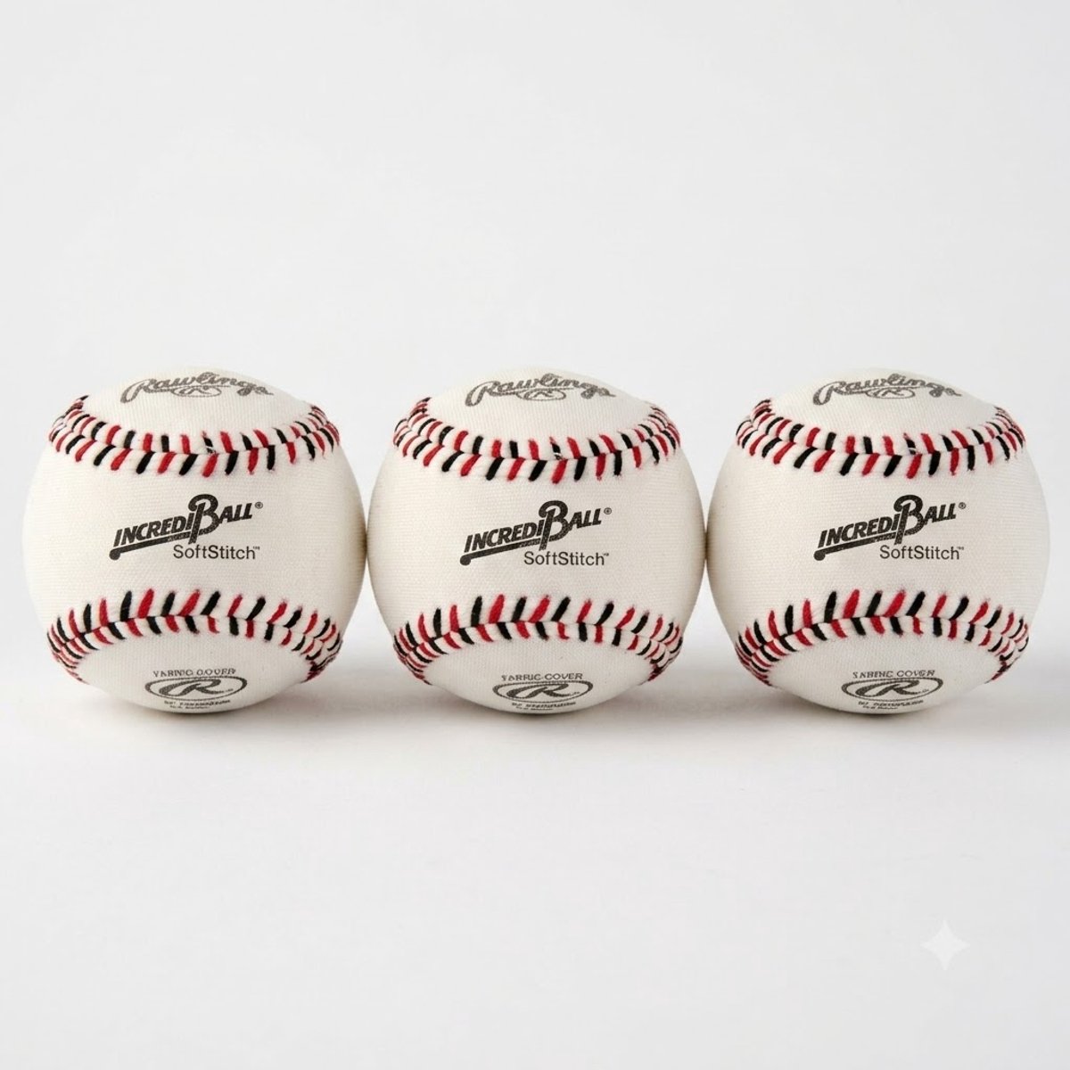 Rawlings - MLB - IncrediBall - Honkbal - SoftStitch - Zachte Honkbal - Trainingsbal - 9 inch - 3 Stuks - Wit