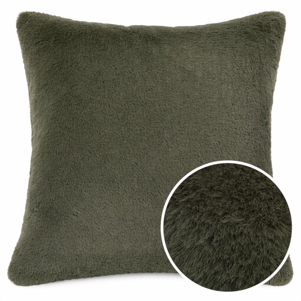 ANRO Sierkussen Groen 50x50cm – Imitatiebont Kussen Inclusief Vulling Pluche Zacht Bank Woonkamer