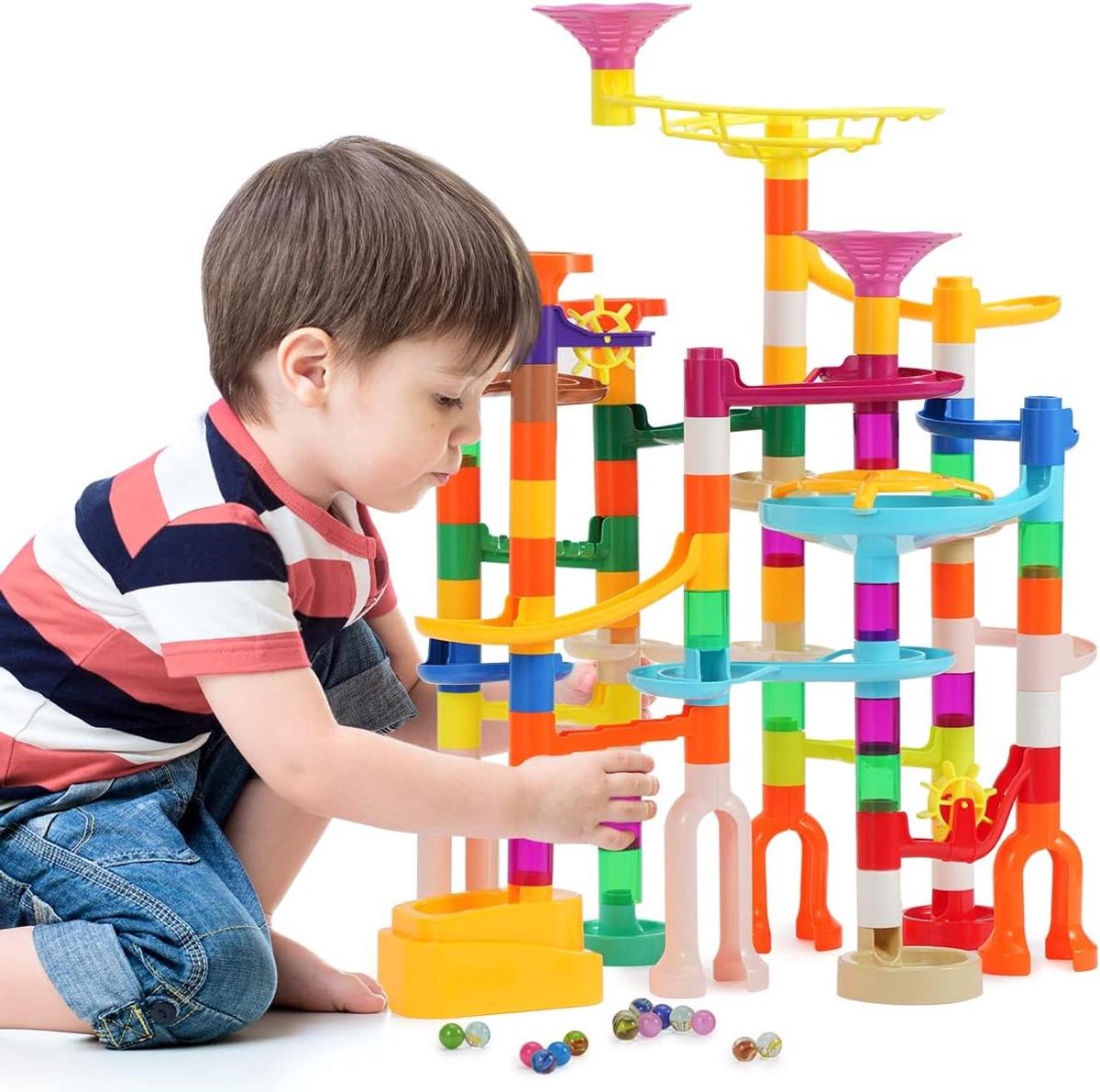 Knikkerbaan Set - Marble Run - Creatief Spelen - 166 Delig - 35.8 cm - Multicolor