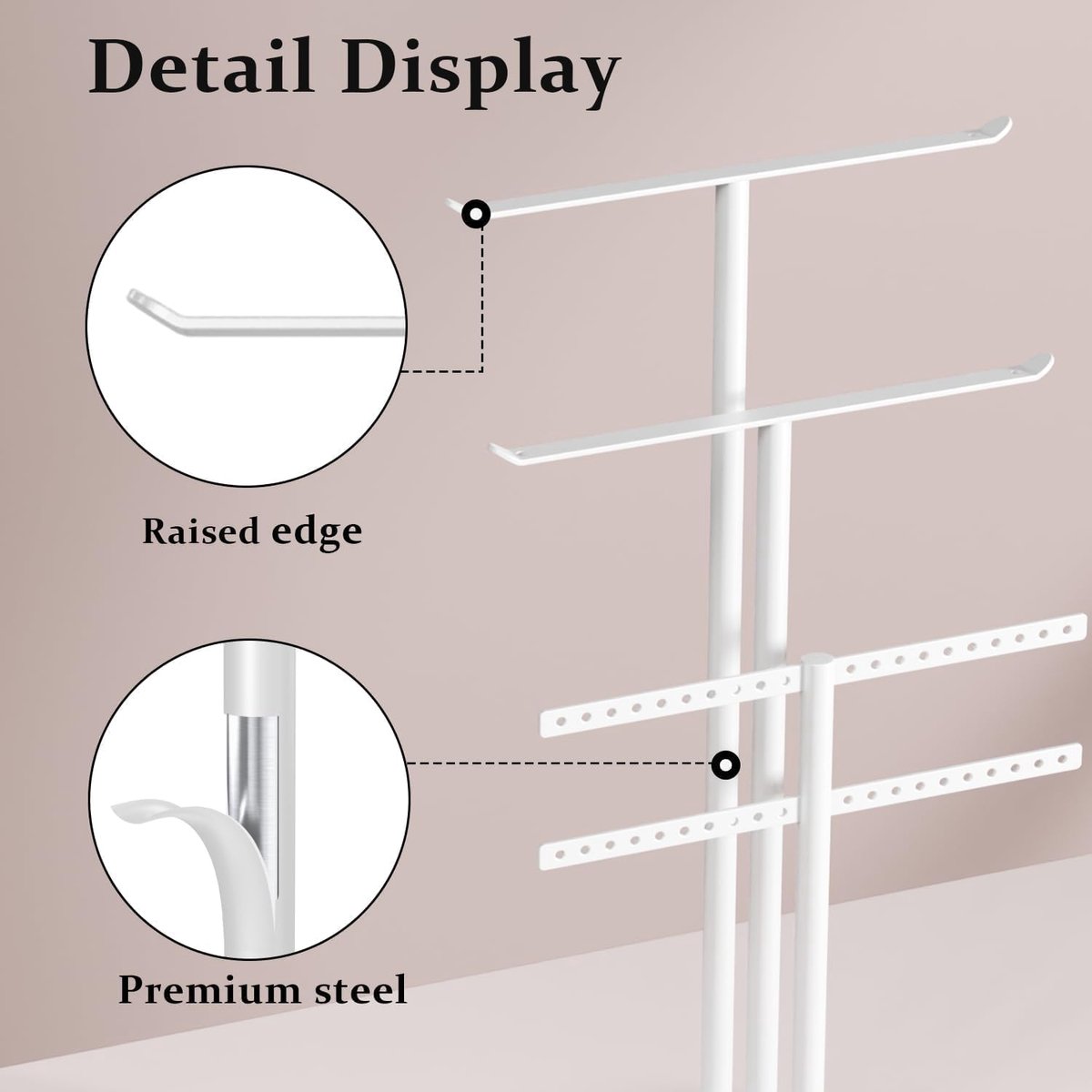 SnelShoppen - Sieradenorganizer, Sieradenstandaard 32 cm, 4 Niveaus, Robuuste Sieradenkast voor Halskettingen, Armbanden, Parfum en Oorbellen, Decorat