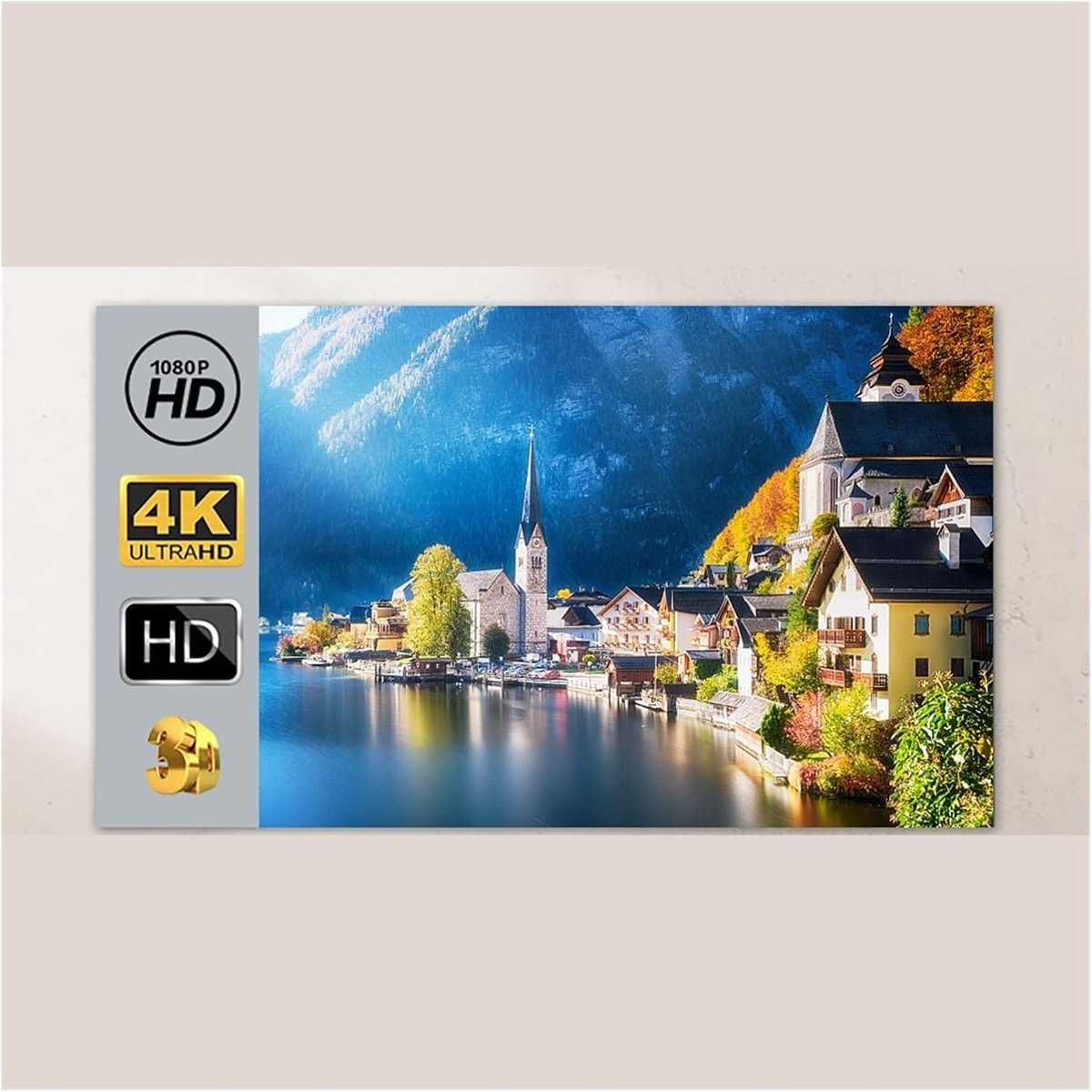 Projectiescherm - Beeldscherm - Thuisbioscoop - Omgevingslicht blokkerend - 120 inch - Donkergrijs