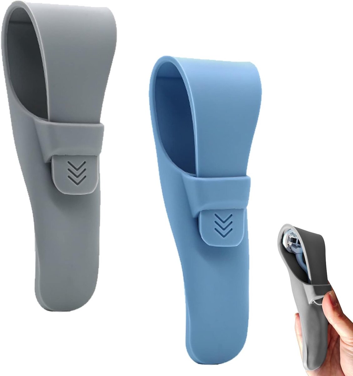 Reisopbergcase voor Scheerapparaten met 2 Vervangende Scheermesjes en Beveiligingshoes voor Mannen, Ideaal voor Reizen en Opslag van Scheeraccessoires