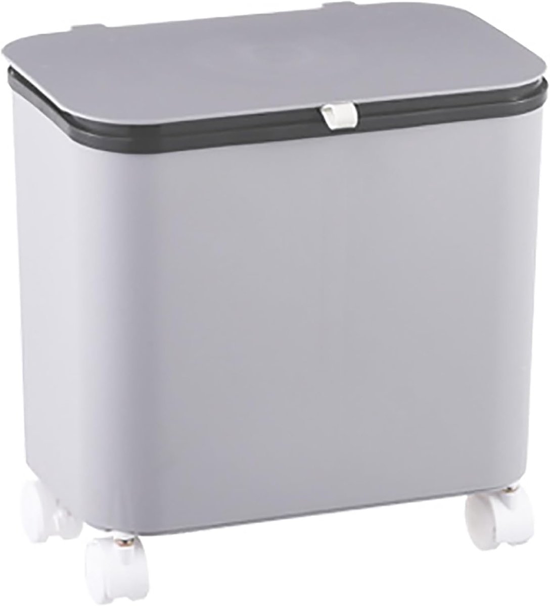 Compostbak met deksel - Aanrecht composter - Keukenafval scheiden - Geurblokkering en rollen - 13 gallon - Zwart