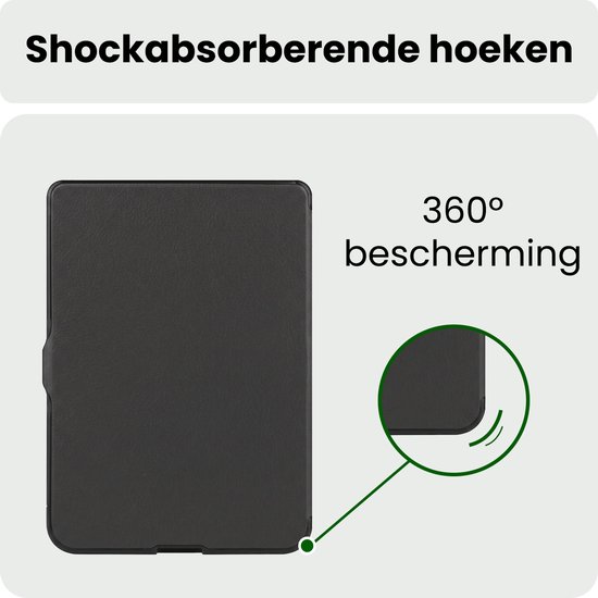 Hoes Geschikt voor Kobo Nia Hoesje Bookcase Cover Hoes Trifold Met Screenprotector - Hoesje Geschikt voor Kobo Nia Hoes Cover Case - Zwart — afbeelding 5