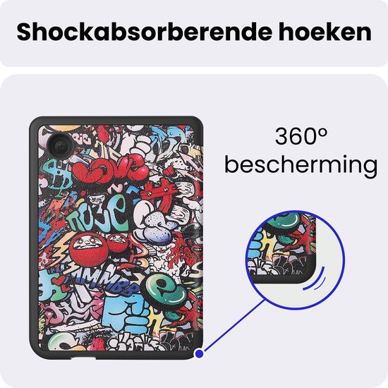 Hoes Geschikt voor Kobo Clara BW - Luxe E-reader Trifold Case - Bescherm Hoesje Book Cover - Graffity — afbeelding 5