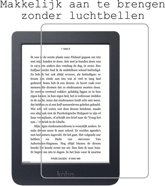 Hoes Geschikt voor Kobo Nia Hoesje Bookcase Cover Hoes Trifold Met Screenprotector - Hoesje Geschikt voor Kobo Nia Hoes Cover Case - Donkerblauw — afbeelding 4