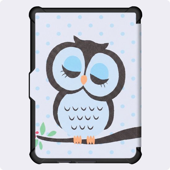 Hoes Geschikt voor Kobo Clara HD - Luxe E-reader Trifold Case - Bescherm Hoesje Book Cover - Uil — afbeelding 5