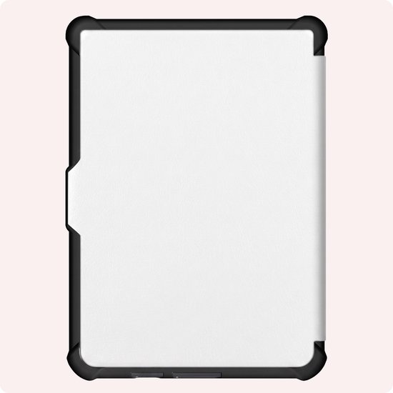 Hoes Geschikt voor Kobo Clara HD Hoesje Bookcase Cover Book Case Hoes Sleepcover Trifold - Wit — afbeelding 5