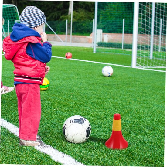 Trainingskegels Set - Sport Markeringen - Sport Training - Robuust Verdikt Ontwerp - 7cm Hoog - Rood Geel — afbeelding 3