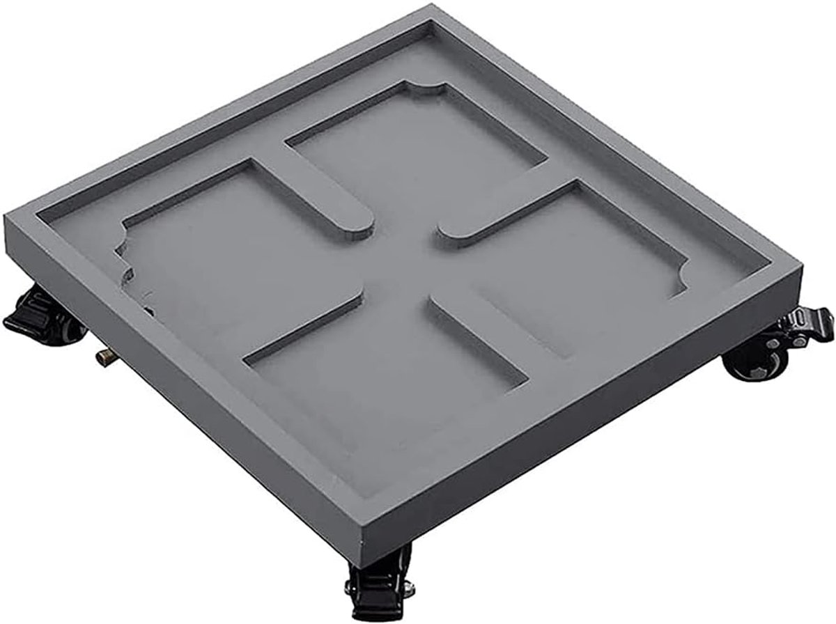 Plantenwagen met Wielen - Bloempot Trolley - Planten Verplaatsen - Verdikte PP Hars - 24 cm - Zwart