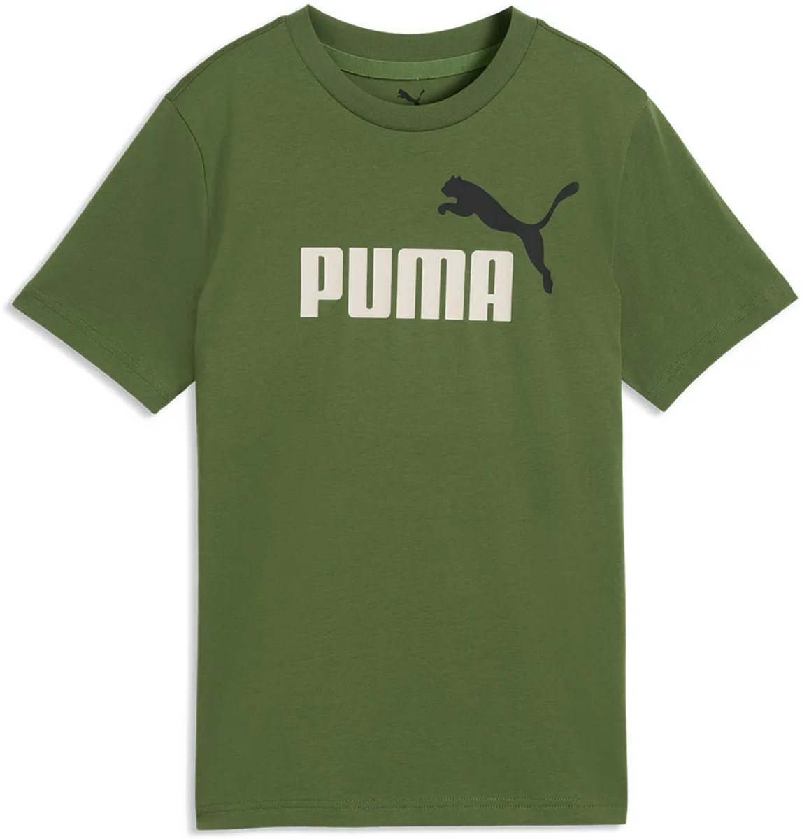 Puma Essential 2 Color Nº1 Logo T-shirt Met Korte Mouwen 13-14 Years Jongen Groen