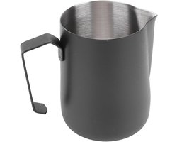 Melkopschuimbeker - Koffiekan - Latte Art Maken - Naadloze Constructie - 450 Ml - Zwart