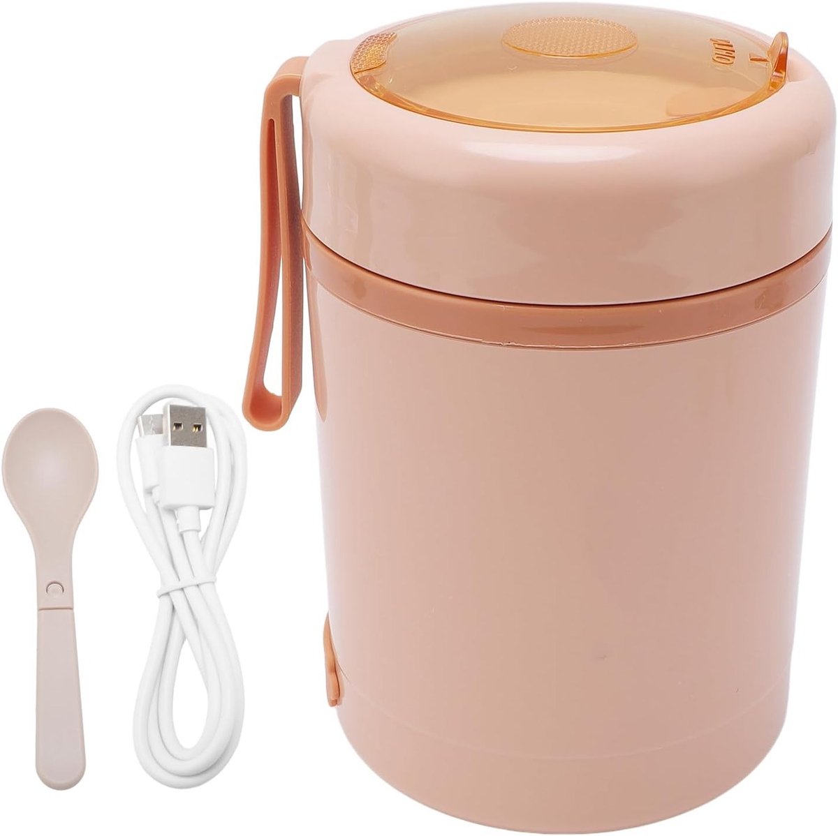 Draagbare Elektrische Lunchbox voor het Verwarmen van Voedsel, RVS Zelfverwarmende Maaltijdcontainer met Lepel, Ideaal voor Werk en Reizen — cadeau in Kookcadeaus - foto 6