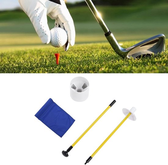 Golf Oefen Set - Putting Green Vlaggenstok - Golf Oefenen - Afneembaar Ontwerp - 83 cm - Blauw van GOLF — afbeelding 3