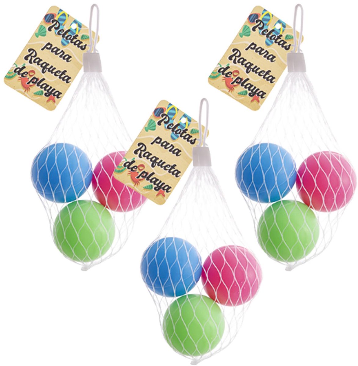 Beachballetjes - multi gekleurd - 40 mm - Set van 9x stuks - premium -