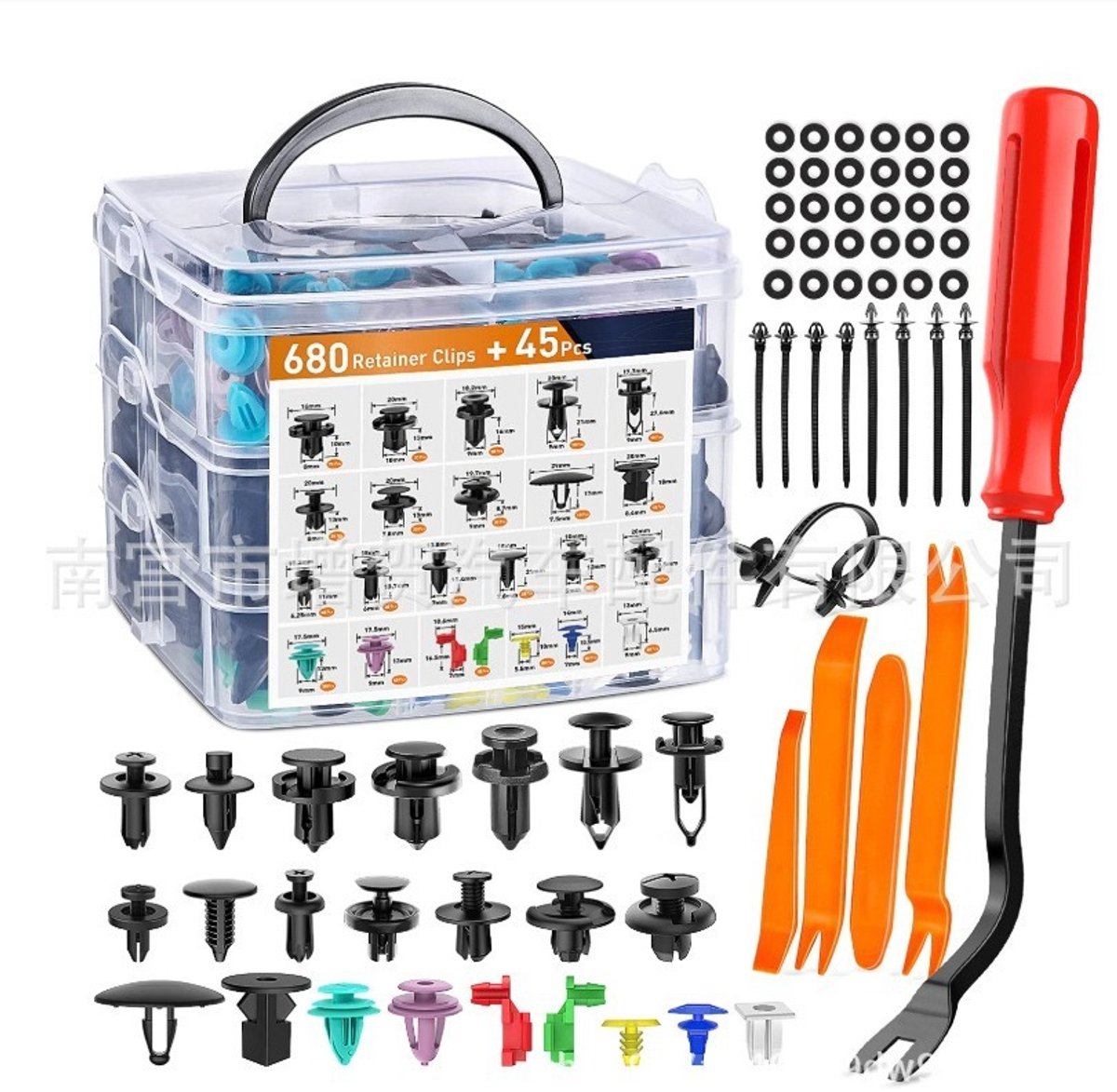 Homtas Auto clips set - 650x stuks - Universele bevestigingsclips - incl. verwijdertools