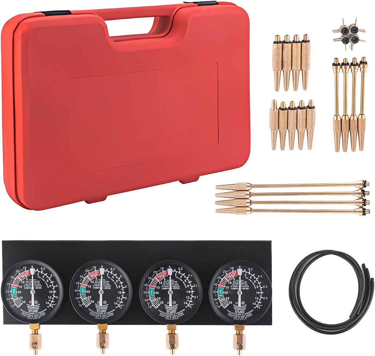 Vacuüm Meter - Carburateur Balans - Motor Onderhoud - Nauwkeurige Afstelling - 4 Cilinder - Zwart