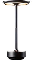 Leba Lampe de Table Rechargeable – Sans Fil – Gradable – Tactile – 4000mAh Batterie – Lampe de Table LED – Zwart