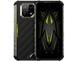 Rugged Smartphone Ulefone Armor 22 4G G96 8GB 256GB 6600-33W A13, Night, Slim, Black w Green