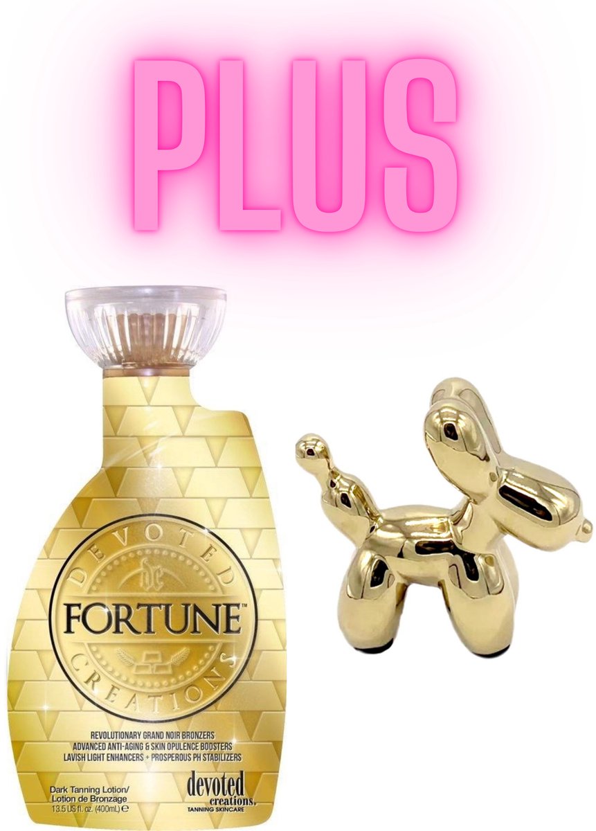 Devoted Creations Fortune 400 ml PLUS Ballon Hond Goud 14x16 cm