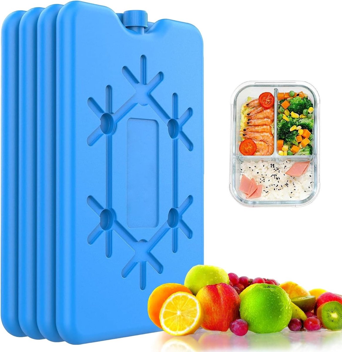 Herbruikbare Ultra-Dunne Koelingselementen voor Koeltassen en Koelboxen, Grote Koelpacks voor Efficiënte Koeling en Langdurig Gebruik