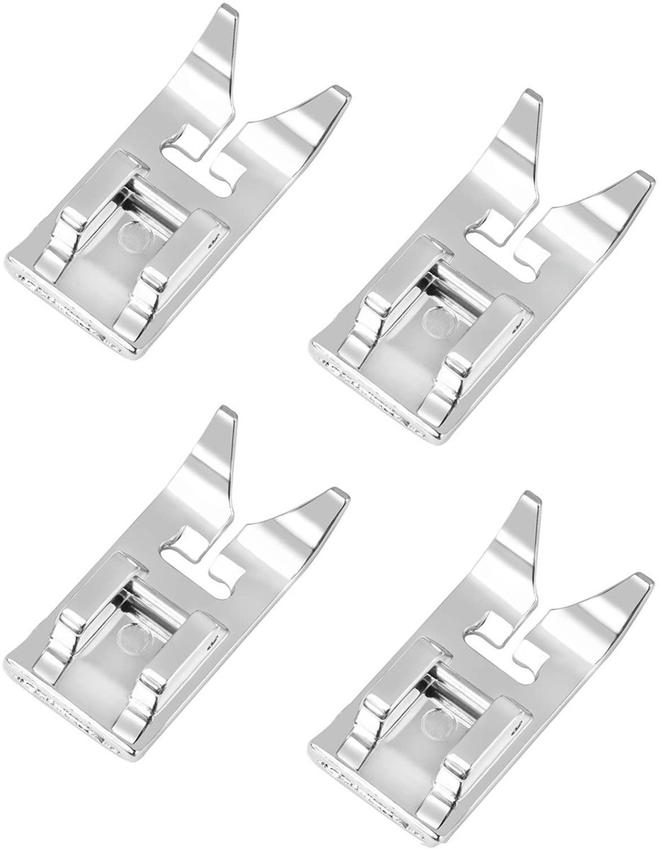 Dailygoods - 4 universele naaivoeten voor naaimachines - Roestvrij staal