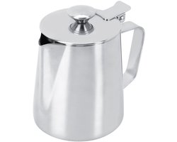 Cosensi- Melkschuimkruik 350ml - Roestvrij Staal - Koffiekop - Latte Schuimen - Beker met Deksel - Handvat - Melkopschuimer