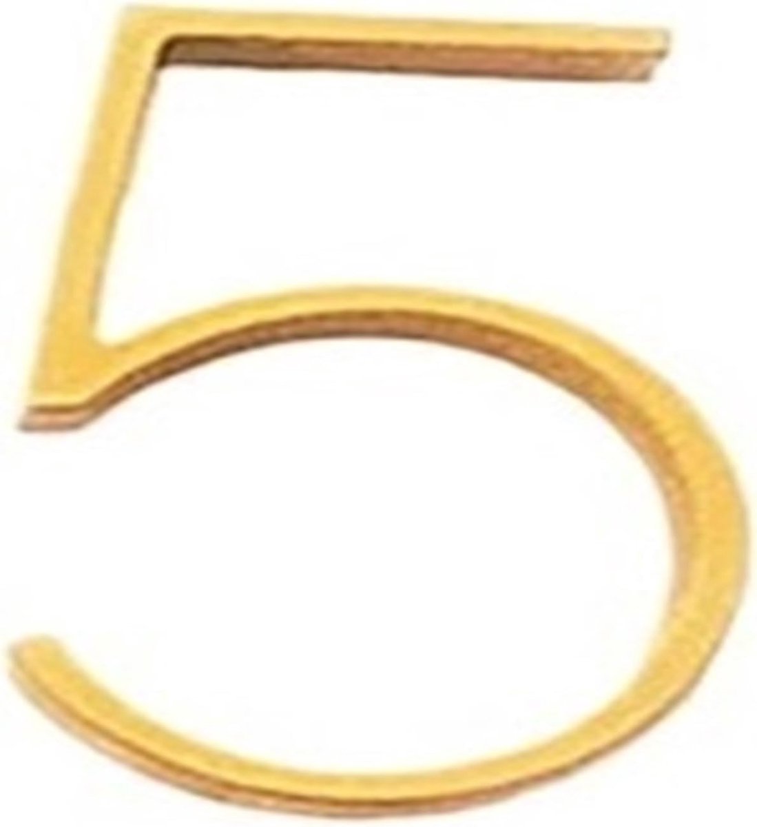 Huisnummer - Muurcijfer - Adres Aangeven - Zinklegering - 5 Inch - Goud