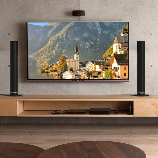 Tv-luidspreker - Geluidsinstallatie - Films en games - 2-in-1 ontwerp - 100 W - Zwart — afbeelding 4