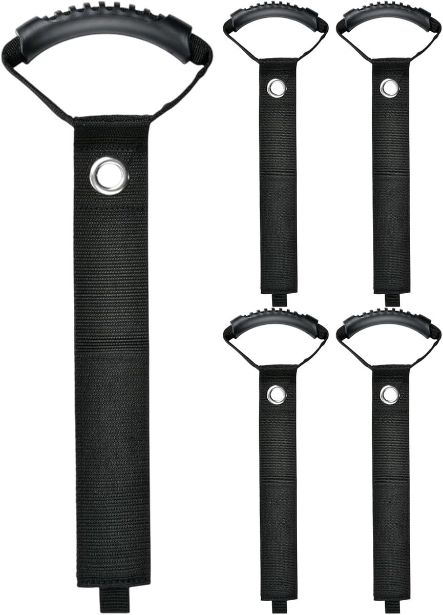 Opbergriemen - Snoerorganisator - Efficiënt Opbergen - Extra Sterk Nylon - 5x56cm - Zwart