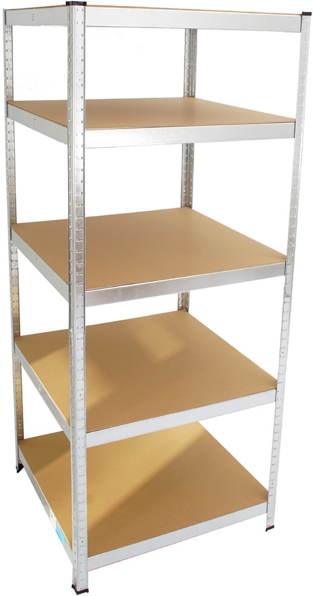 TRUTZHOLM - Zwaar Opbergrek 180x75x75 cm - 875 kg - 5 Legborden - Insteekbare Stelling - Kelderrek - Garagerek - Extra Diep