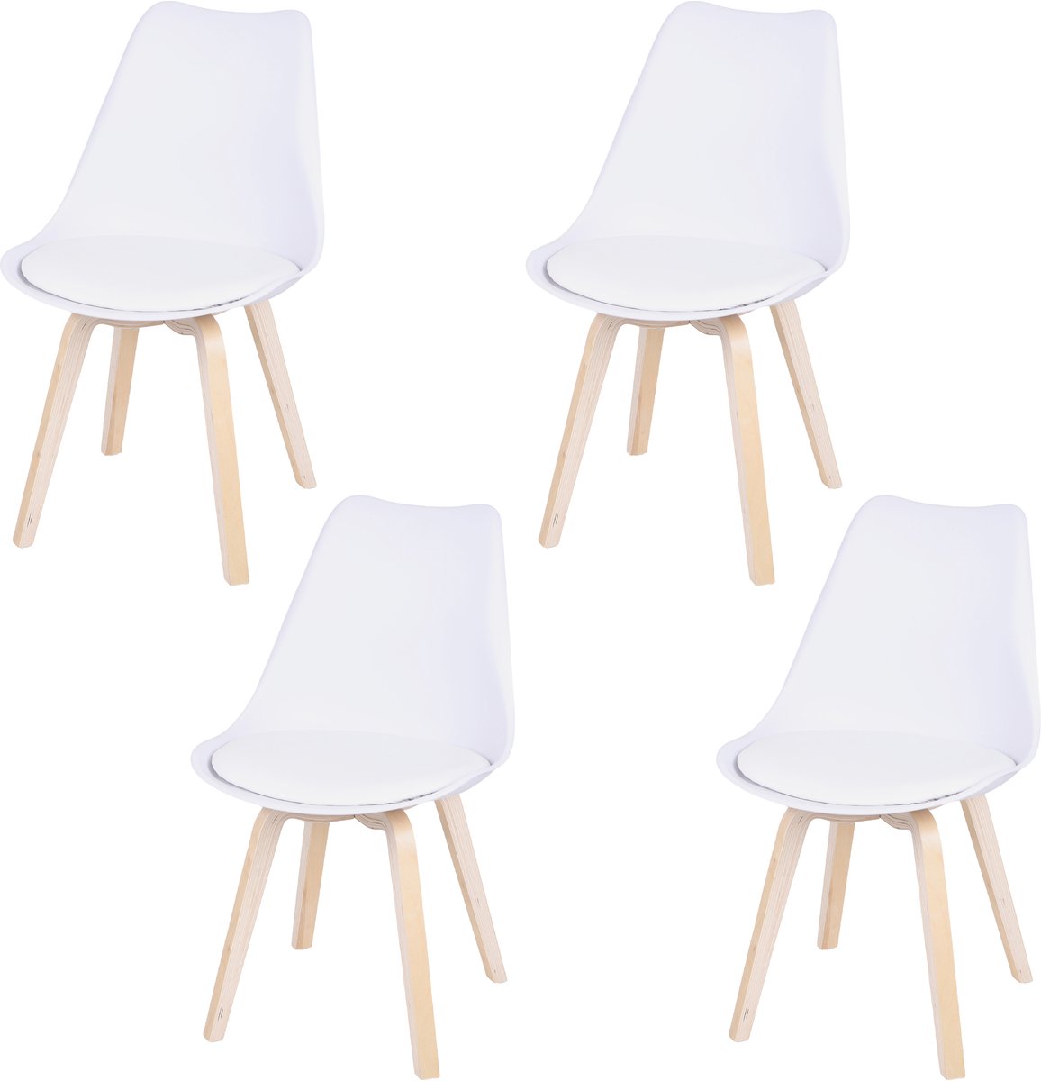 CALICOSY - Design stoelen met Emy kussens - set van 4