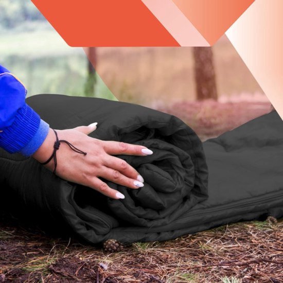 Thuys - Dubbele Slaapzak 220x150cm - 350GSM Vulling - 4°C tot +20°C - Waterdicht - voor Kamperen - Wandelen en Festivals van Thuys — afbeelding 2