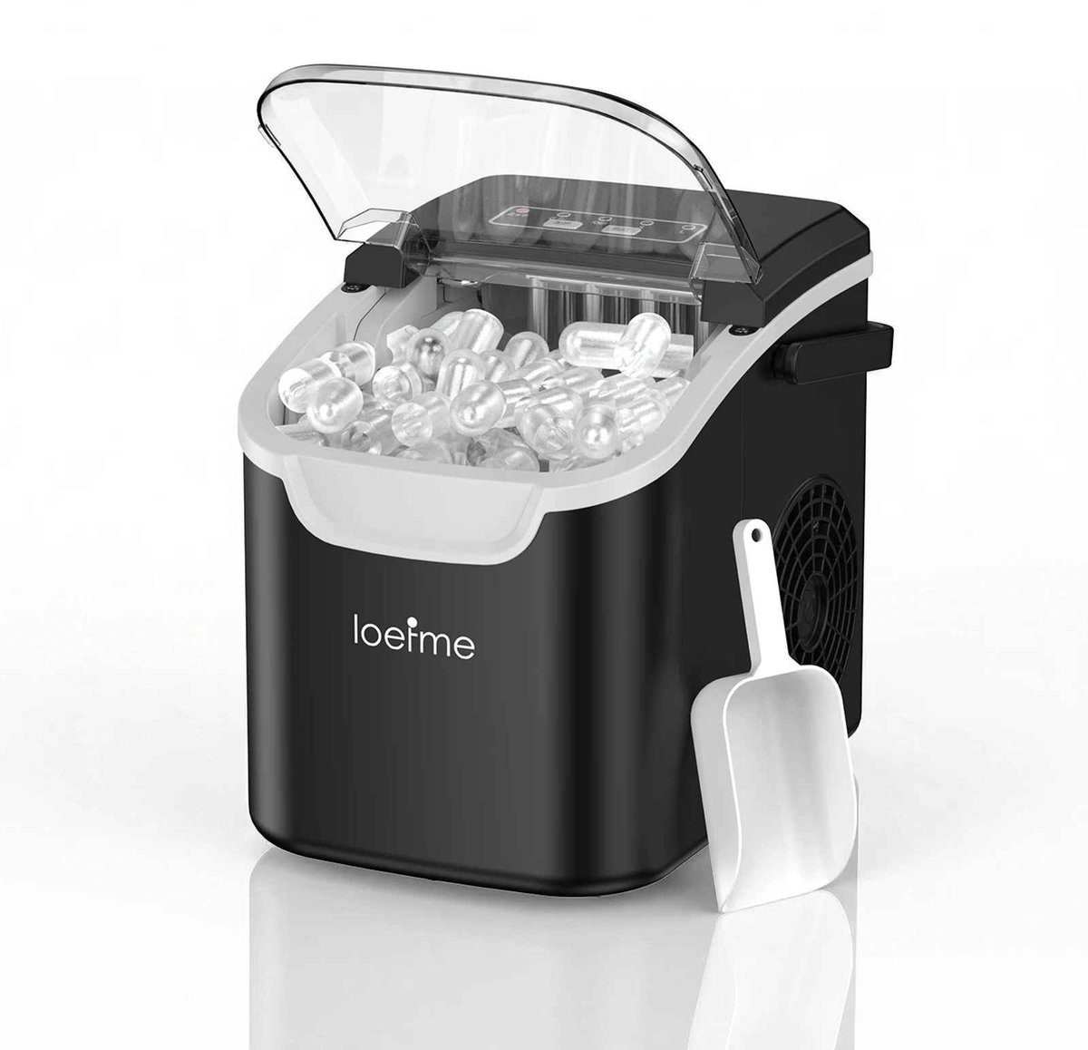Casa Living Ijsblokjesmachine - 12KG Per Dag - Zelfreinigend - 2 IJsformaten - Compact & Draagbaar - Met Accessoires - Zwart